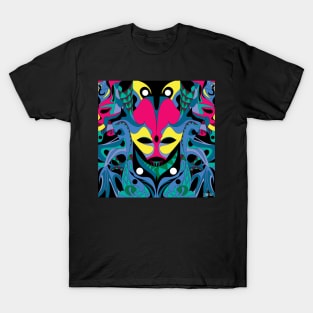 alien in smile totonac mask ecopop arts T-Shirt